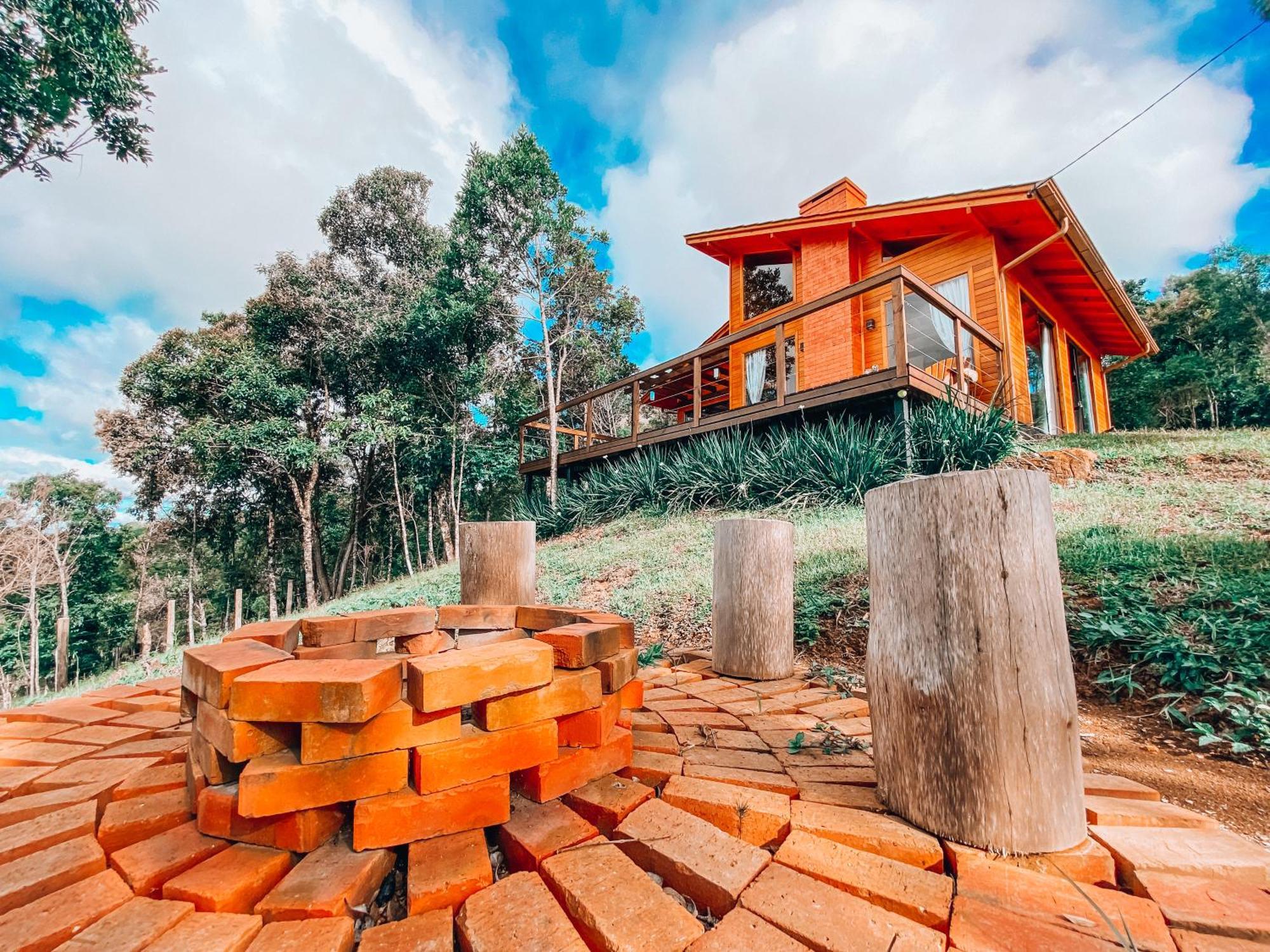 Cabana Romantica Na Serra Com Hidro, Lareira, Lagos E Trilhas Villa Bom Retiro  Eksteriør bilde